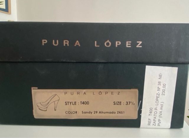 Zapatos Pura López negros tacón