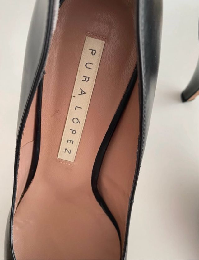Zapatos Pura López negros tacón