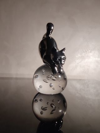 Gatto Argento 925 su Murrina Ottaviani