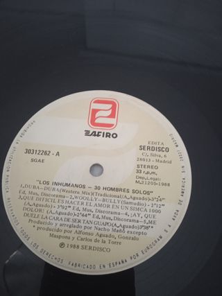 Vinilo Los Inhumanos - 30 Hombres Solos