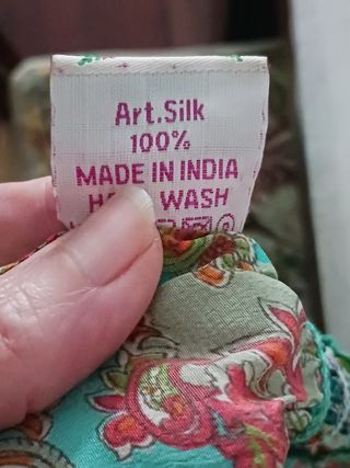 Vestido largo 100%seda vintage India nu