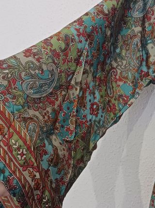 Vestido largo 100%seda vintage India nu