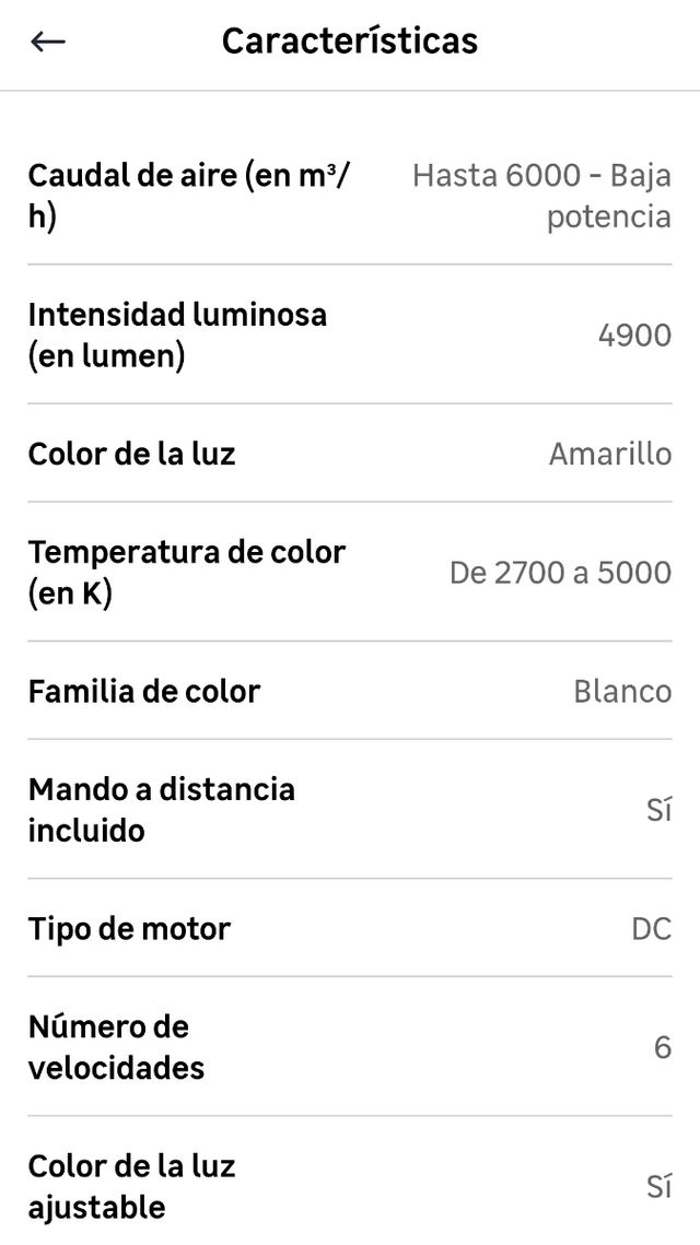 Mantra Alisio ventilador de teto branco com luz DC