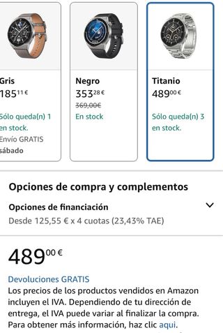 HUAWEI Watch GT 3 Pro Titanio Elite - NUEVO.