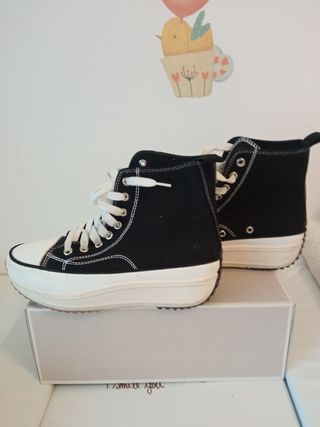 Zapatillas plataforma negras talla 38