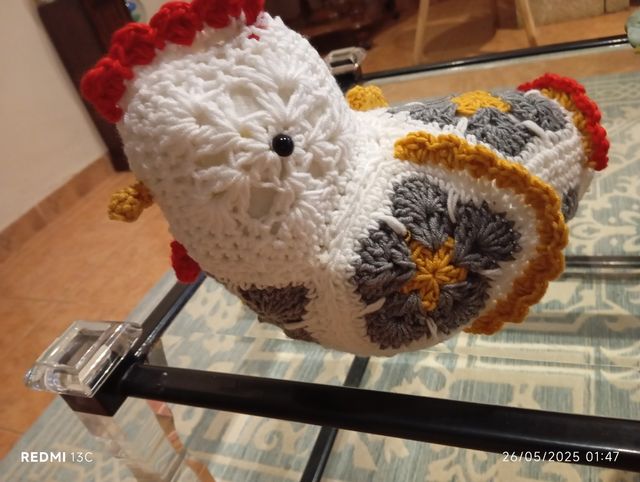 Gallina amigurumi de crochet