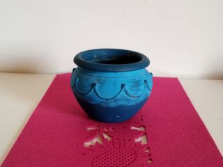 Vaso Ceramica Azzurro Decorativo