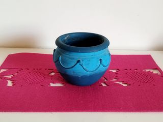 Vaso Ceramica Azzurro Decorativo