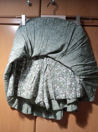 Falda pantalón Green Coast - Verde con flores