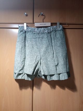 Falda pantalón Green Coast - Verde con flores