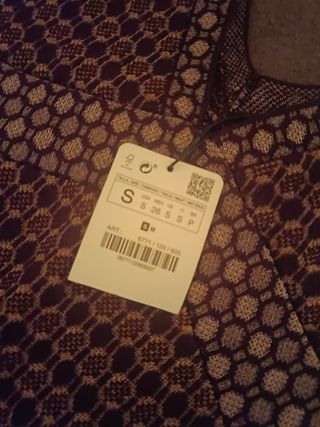 Vestido Zara marrón dorado - Talla S