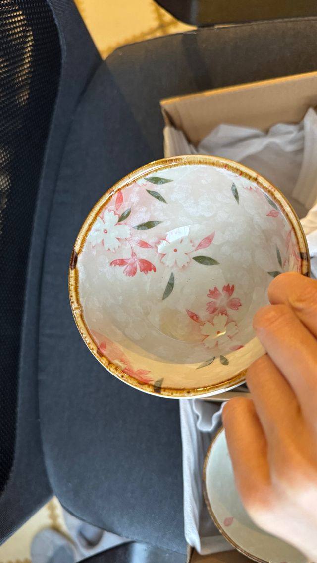 6 ciotole primaverili in ceramica - stile giapponese