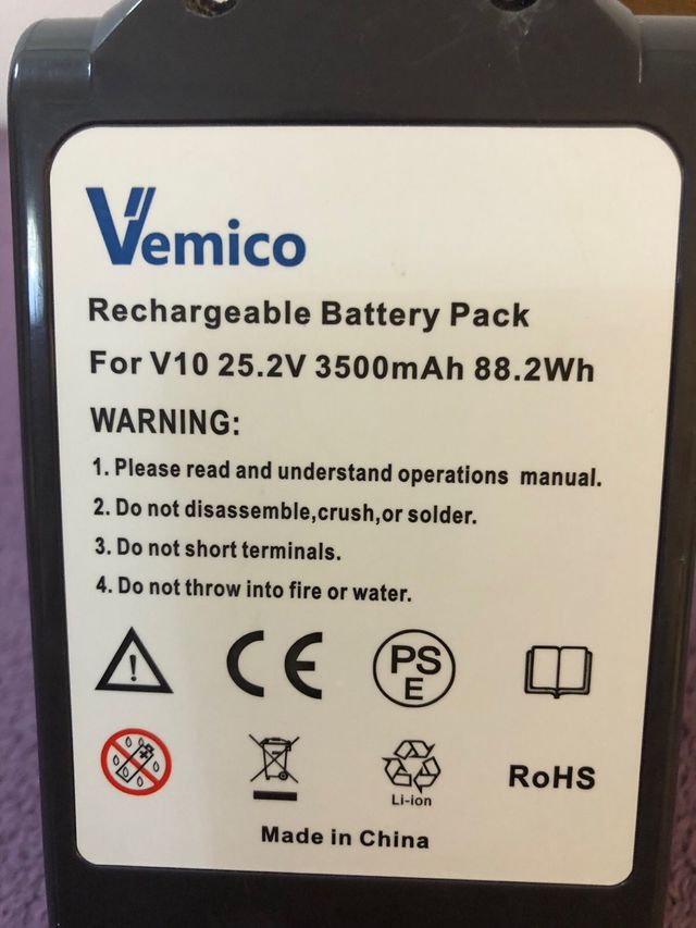 Batería Vemico Dyson V10 - 3500mAh