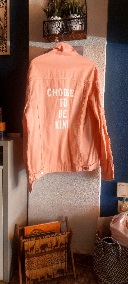 Cazadora vaquera rosa - Talla L