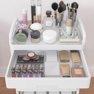 Carrito de Almacenaje con Ruedas y Cajón