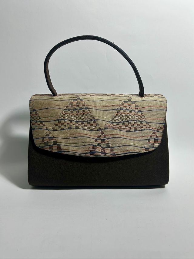 Vintage Japanese Kimono Handbag Made In Japan