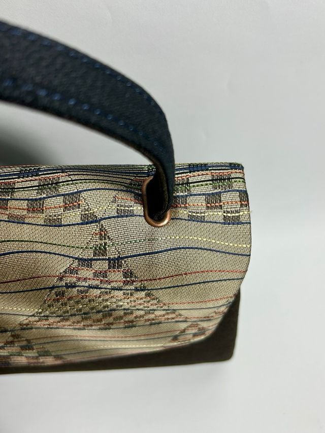 Vintage Japanese Kimono Handbag Made In Japan