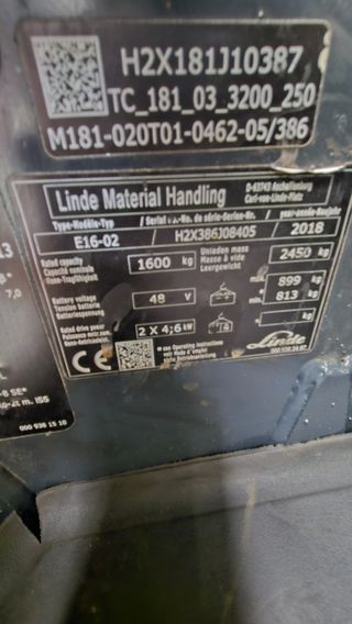 Carretilla elevadora eléctrica Linde