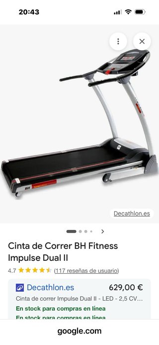 Cinta correr BH Impulse Dual eléctrica