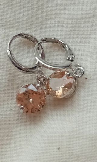 Pendientes Plata Cristal champán