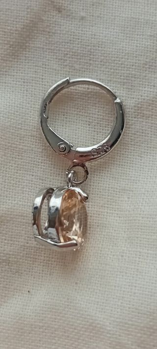 Pendientes Plata Cristal champán