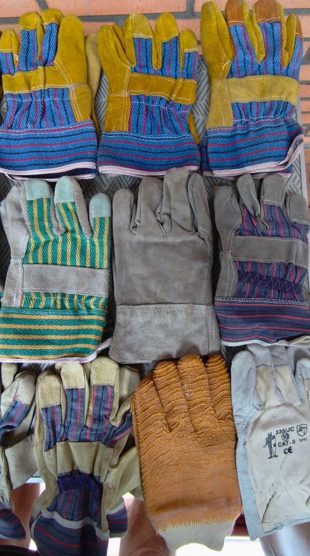 18 pares guantes trabajo - Piel