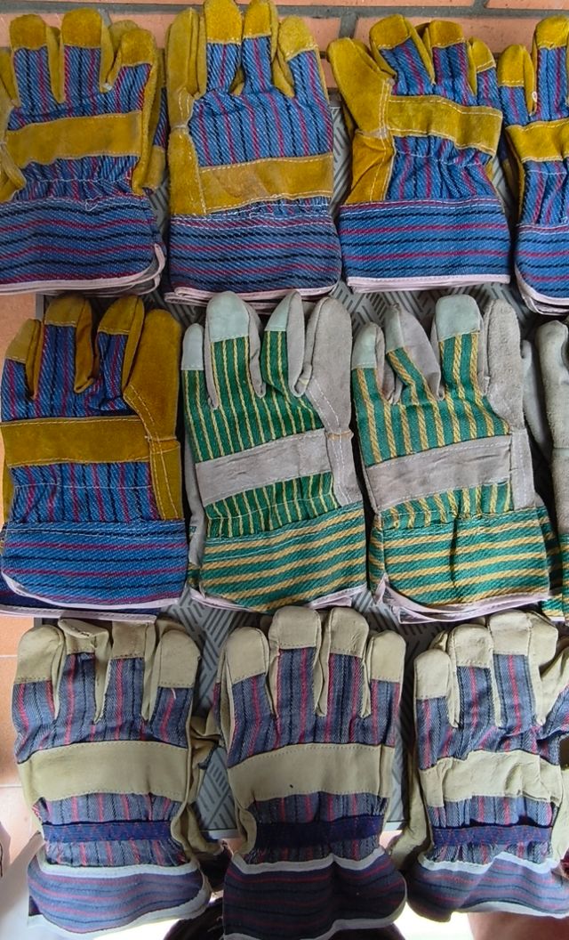 18 pares guantes trabajo - Piel