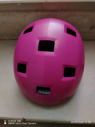 Casco bici bimba rosa 52-54cm