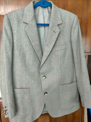 Americana gris jaspeado  hombre