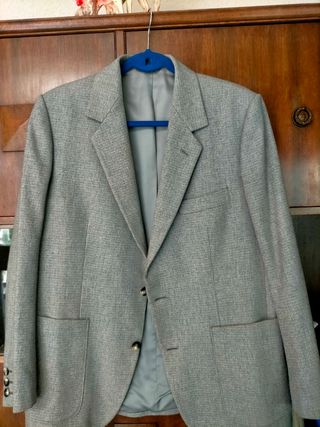 Americana gris jaspeado  hombre