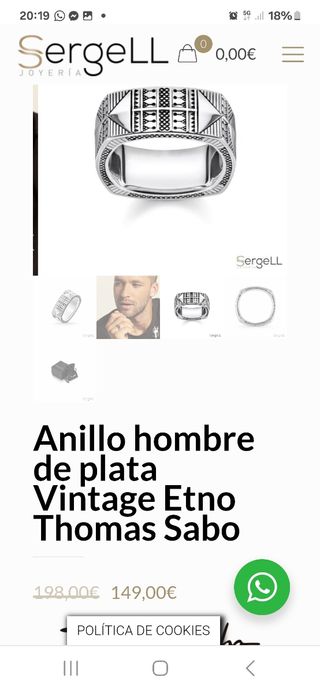 Anillo plata A925