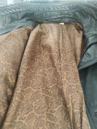 Chaqueta cuero negra c/cremallera