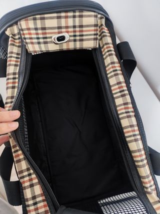 Bolso transportín perro beige