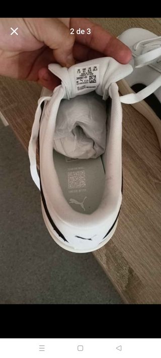 Zapatillas Puma blancas y negras talla 41
