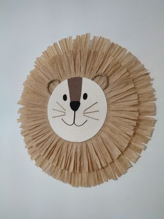 León rafia pared