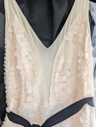 Vestido fiesta blanco lentejuelas