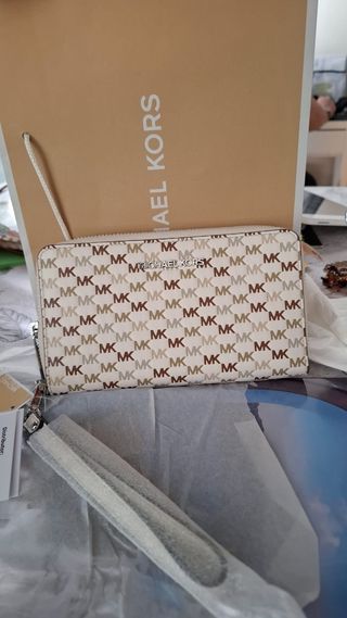 Portafoglio Michael Kors beige/marrone