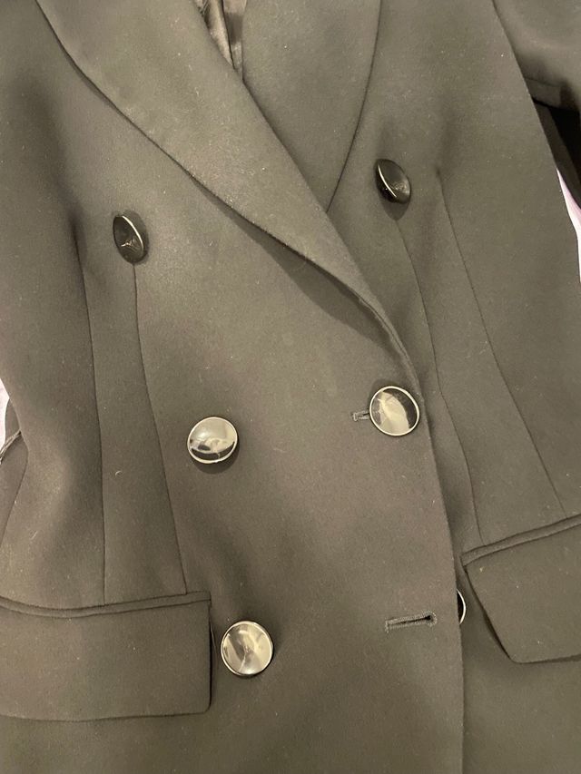 Blazer Zara nero doppiopetto
