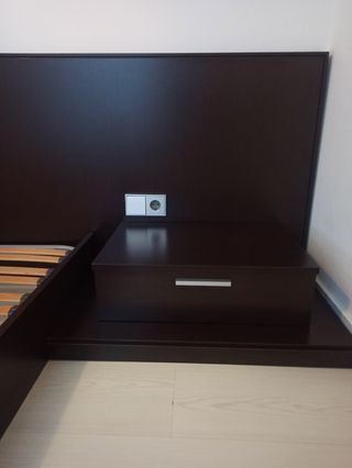 Cama matrimonio 1.50 x 1.90 wengué