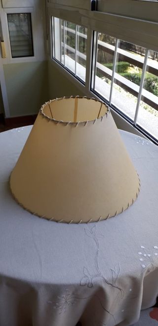 Lampara ceramica gris y rosa