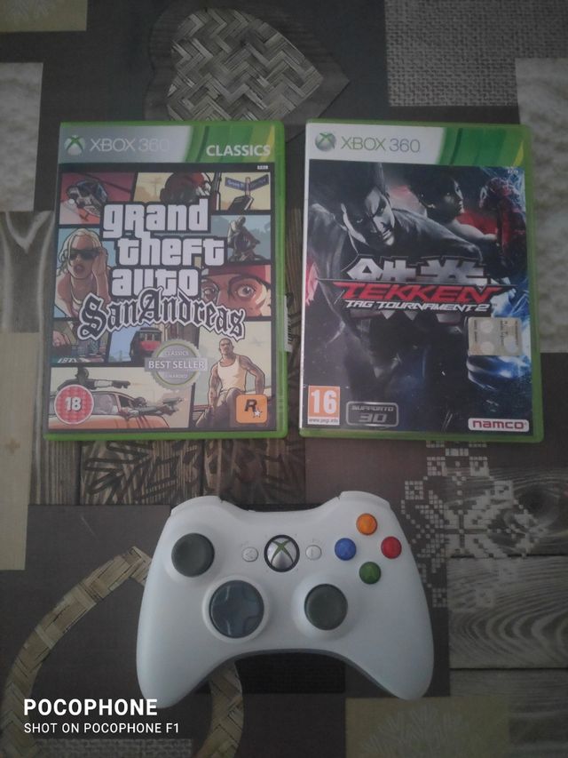 2 juegos Xbox 360: GTA San Andreas y Tekken 2
