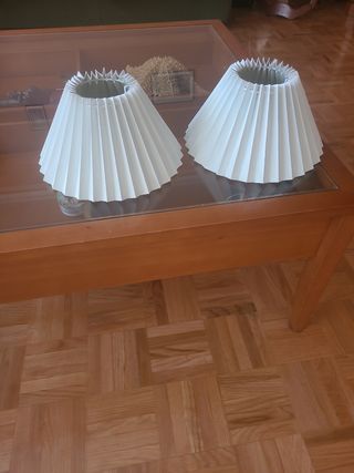 2 Tulipas papel blanco lampara. Las dos 16€