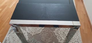 Mesa comedor extensible cristal negro