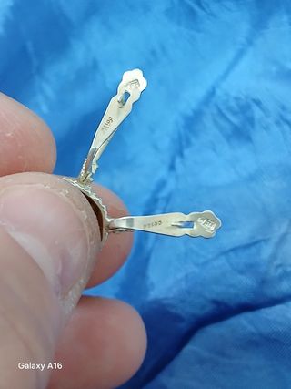 Pendientes Redondos Plata Ley Circonitas Vintage