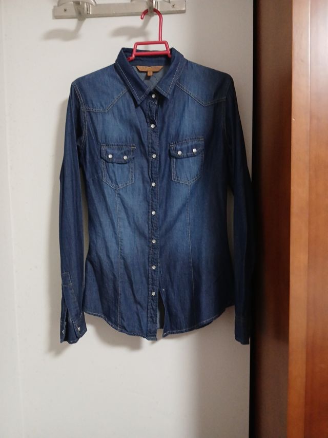 Camisa vaquera azul mujer