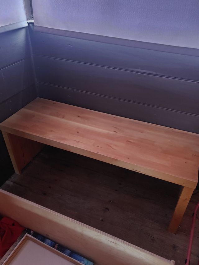 Banco baúl madera - almacenaje