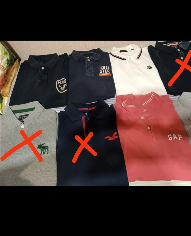 10 Polos manga corta  Hombre