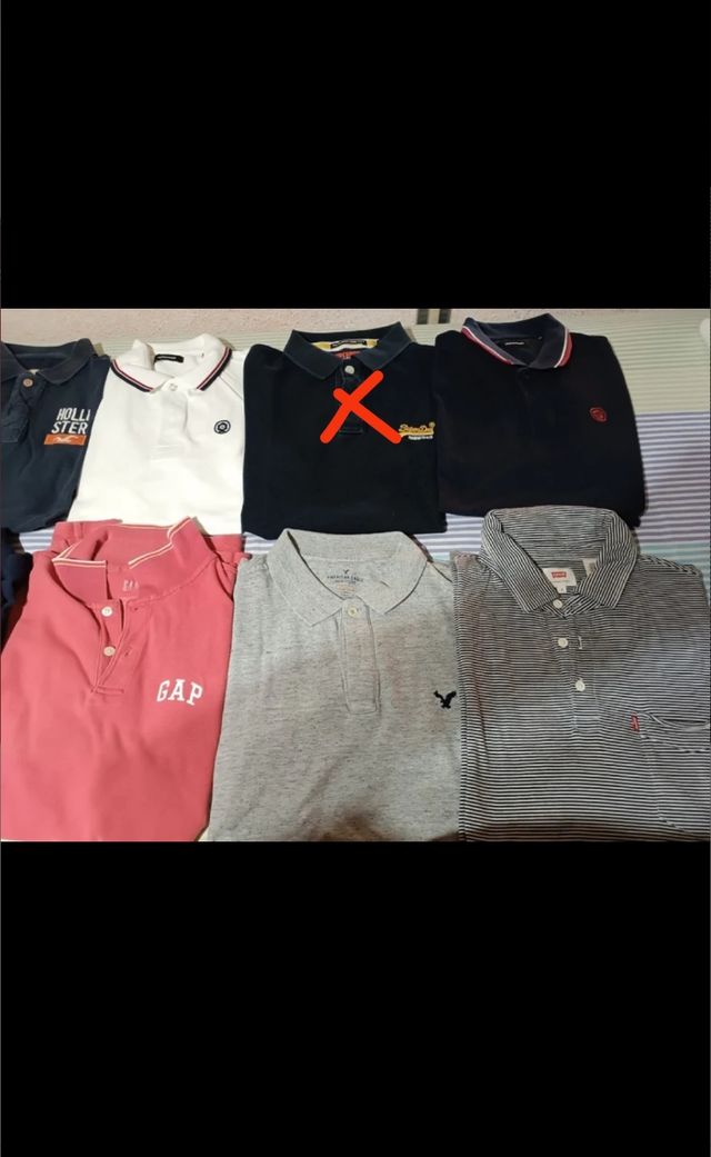 10 Polos manga corta  Hombre