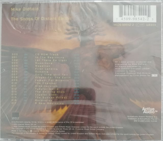 CD Mike Oldfield - The Songs of Distant Earth