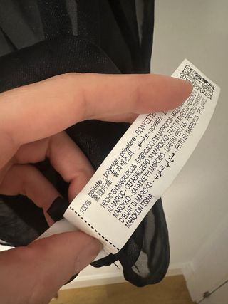 Blusa negra gasa transparencia Zara - Talla S